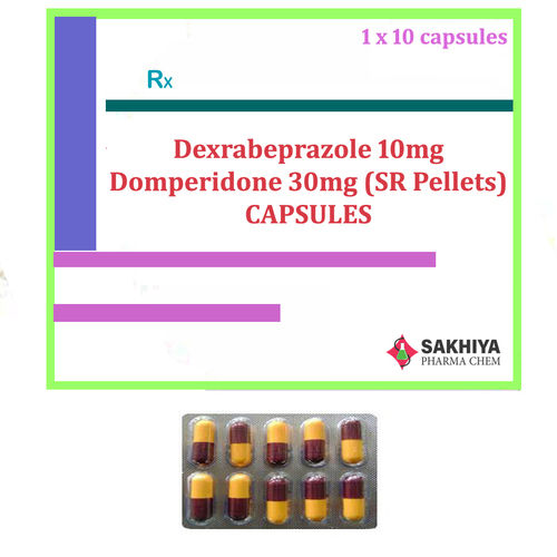 Dexrabeprazole 10Mg + Domperidone 30Mg (Sr Pellets) Capsules General Medicines