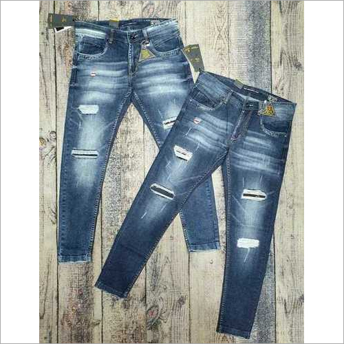 Torn Jeans - Slim Fit, Ankle Length | Export Quality, Available in 2 Torn Look Colors, Waist Size 30 to 36