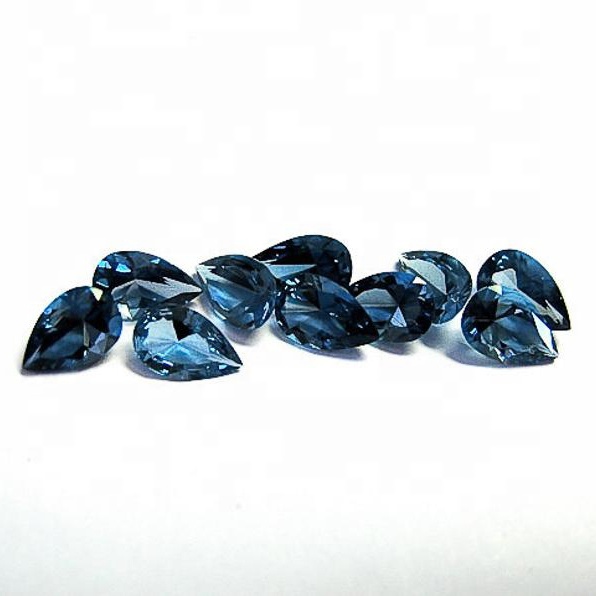 3x5mm London Blue Topaz Faceted Pear Loose Gemstones