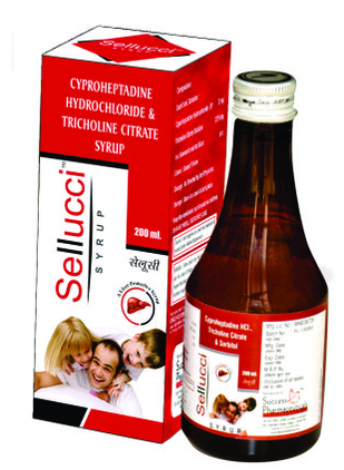 Cyproheptadine Hydrochloride 2mg, Tricholine Citrate 275mg (5 ml) Syrup