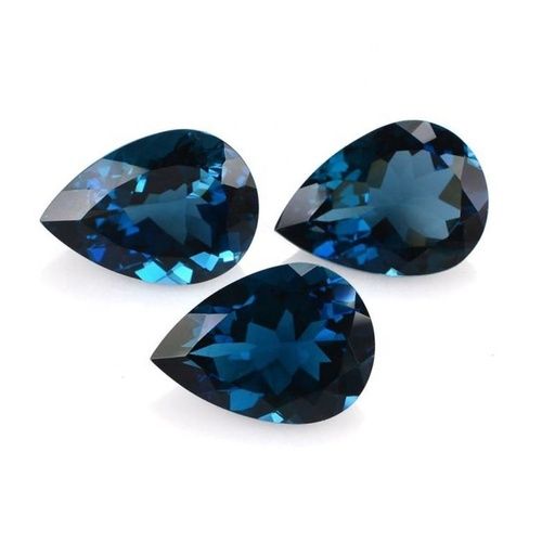 8x12mm London Blue Topaz Faceted Pear Loose Gemstones