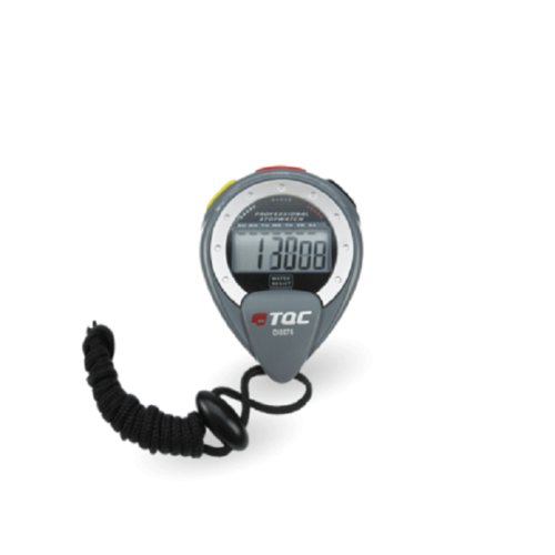 TQC SHEEN DI0076 Digital Stopwatch - Plastic, Ultra Flat Design, Yellow Color | 1/100th Second Resolution, Water- & Shockproof, Built-in Alarm