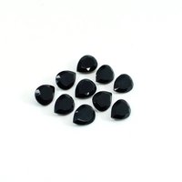6x9mm Black Onyx Faceted Pear Loose Gemstones