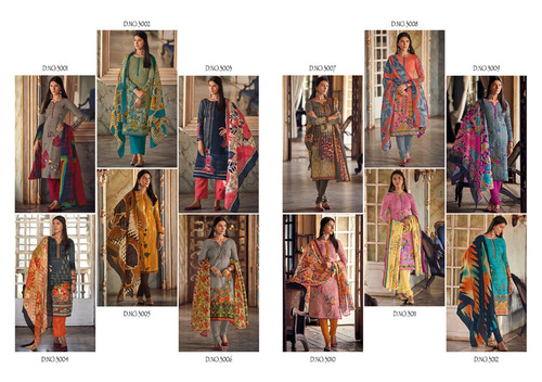 Jasmine Vol 23 Soft Cotton Print Dress Materials - Soft Cotton Material, 2.50 mtr Top & Bottom, 2.25 mtr Duppatta, 12 Unique Printed Designs | Hand Wash, Suitable for All Seasons