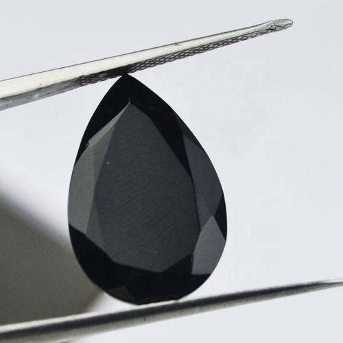 7x10mm Black Onyx Faceted Pear Loose Gemstones