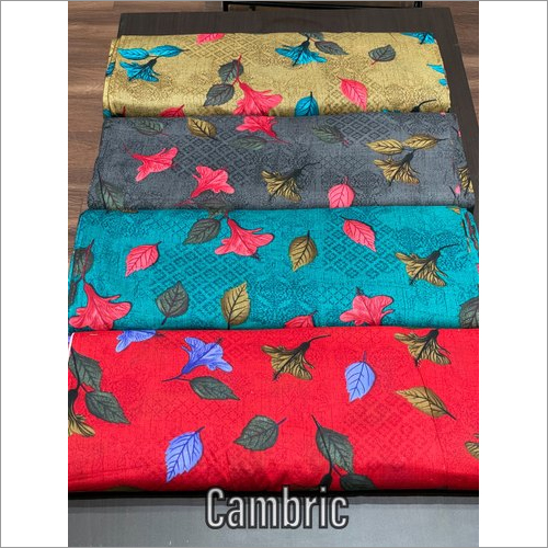 Multicolour Cambric Cotton Fabric