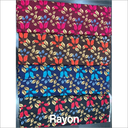 Rayon Printed Fabric - Lightweight, Custom Length | Versatile Patterned Rayon Material for Fashion Design and Creative Projects