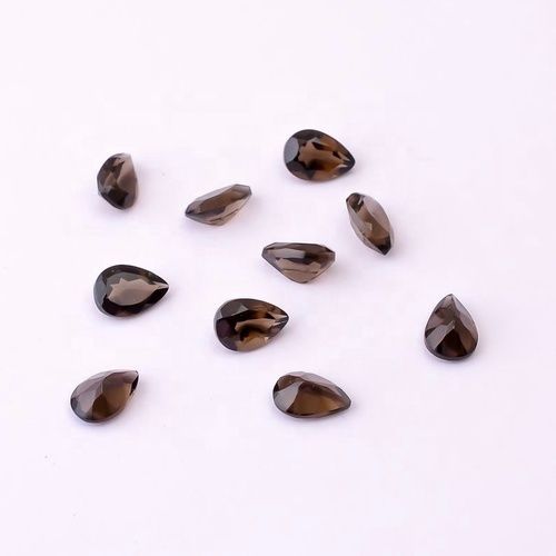 5x7mm Smoky Quartz Faceted Pear Loose Gemstones