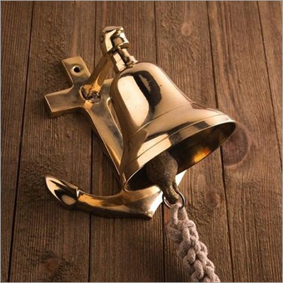 Brass Anchor Ship Bell Rope Nautical Wall Decor