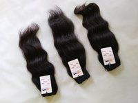 Cuticle Aligned Virgin Raw Mink Indian Natural Wavy Machine Weft Human Hair