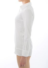 (Premium) Stretch Easy Care/ Bodysuit Shirt/ Long Sleeve/ White