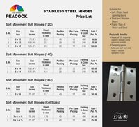 Ss Butt Hinges