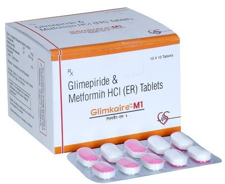 Glimepiride 1mg & Metformin Hydrochloride 500mg  Bilayered Tablets