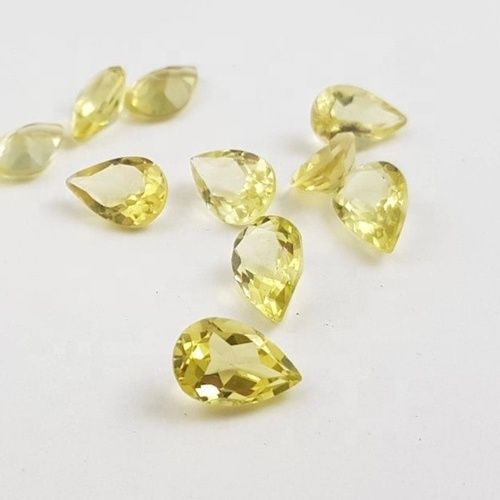 3x5mm Lemon Quartz Faceted Pear Loose Gemstones