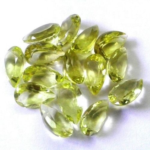 5x8mm Lemon Quartz Faceted Pear Loose Gemstones