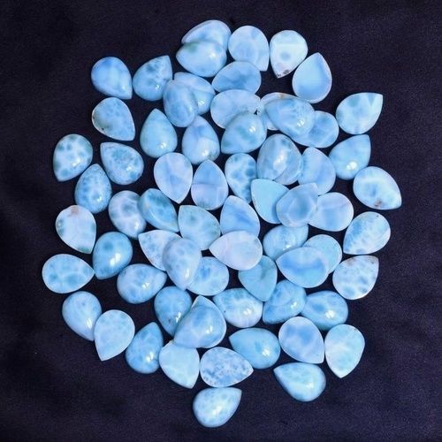 5x7mm Larimar Pear Cabochon Loose Gemstones