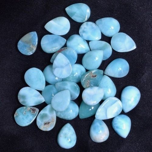 8x12mm Larimar Pear Cabochon Loose Gemstones