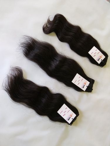 Cuticle Aligned Single Donor Indian Temple Raw Wavy Human Hair Weave Bundles Extensions