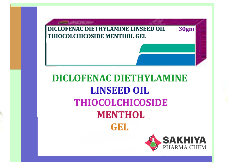 Diclofenac Linseed Oil Thiocolchicoside Menthol Gel