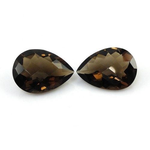 8x12mm Smoky Quartz Pear Cabochon Loose Gemstones