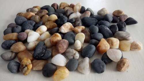 Tumble Semi-Polished dark color Natural Mix Pebbles And Gravels with supper finished quality