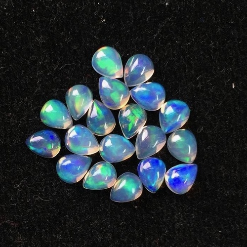 4x6mm Ethiopian Opal Pear Cabochon Loose Gemstones