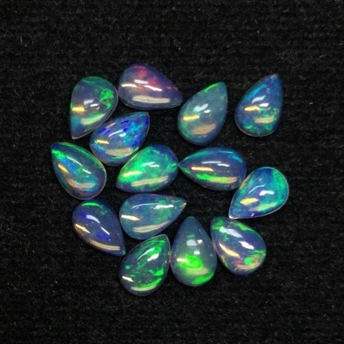 5x8mm Ethiopian Opal Pear Cabochon Loose Gemstones