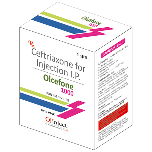 1gm Olcefone Injection By OLCARE LABORATORIES PVT. LTD.