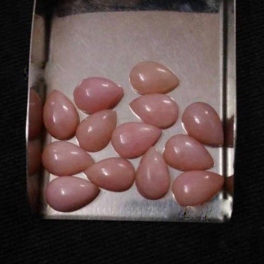 3x5mm Pink Opal Pear Cabochon Loose Gemstones