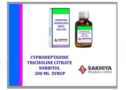 Cyproheptadine Tricholine Citrate Sorbitol 200ml Syrup