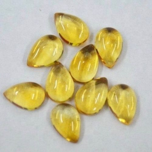 5x7mm Citrine Pear Cabochon Loose Gemstones