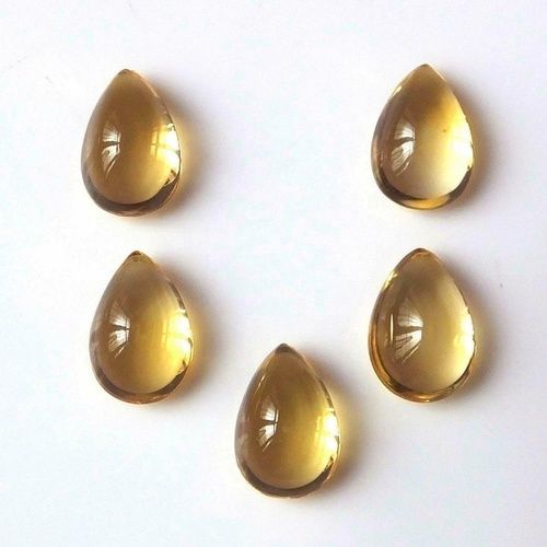 5x8mm Citrine Pear Cabochon Loose Gemstones