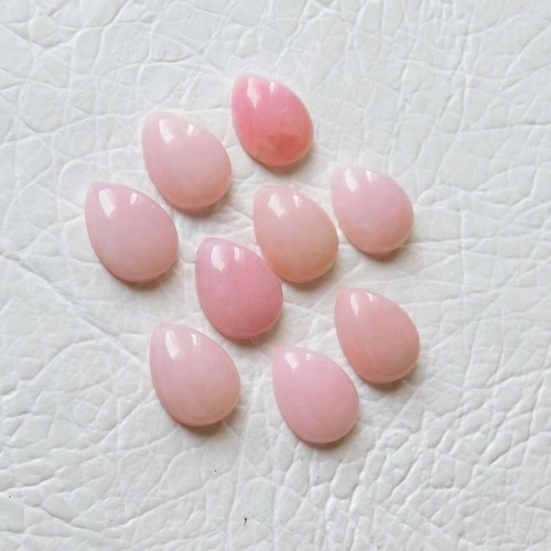 6x9mm Pink Opal Pear Cabochon Loose Gemstones