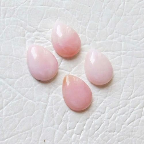 7x10mm Pink Opal Pear Cabochon Loose Gemstones