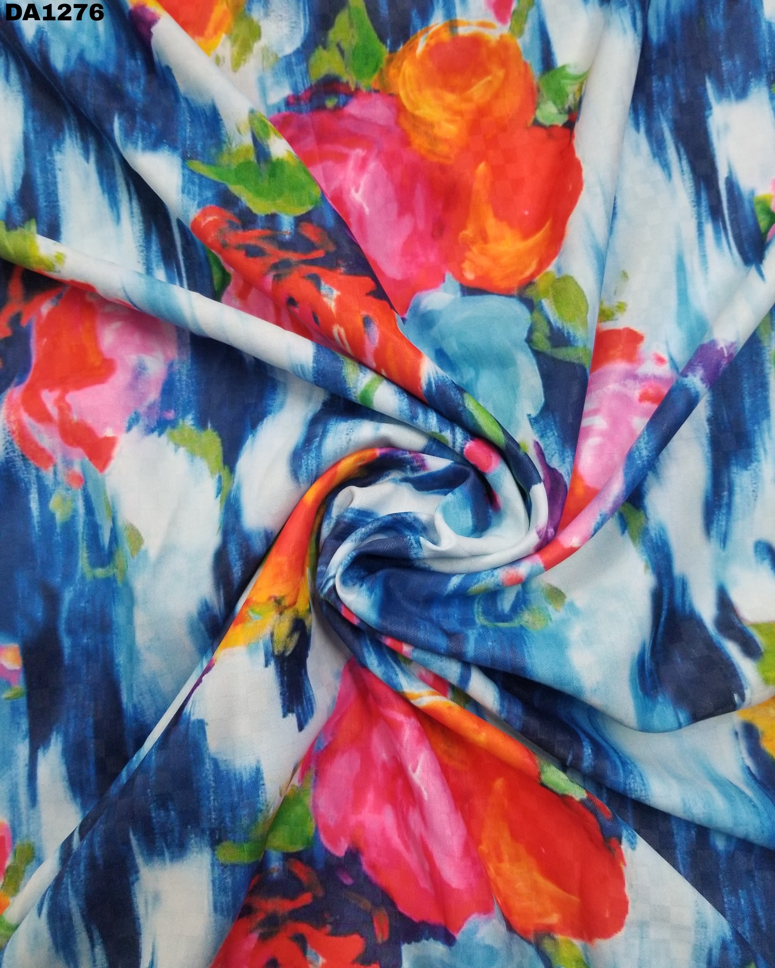 6MM Checks Silk Digital Print Fabric