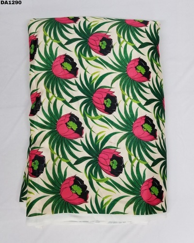 Velvet Sateen Silk Digital Print Fabric