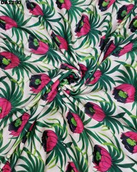 Velvet Sateen Silk Digital Print Fabric