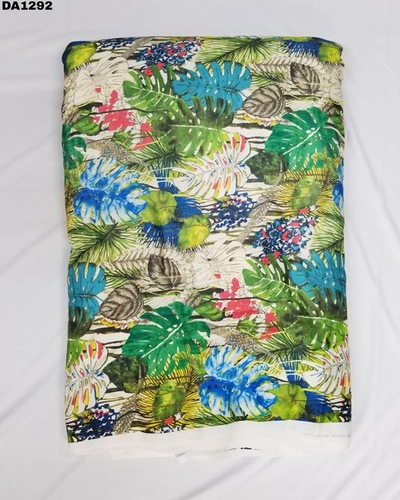 Semi Velvet Sateen Silk Digital Print Fabric