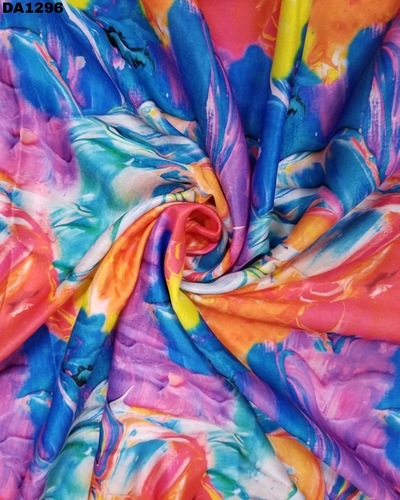 Semi Velvet Sateen Silk Digital Print Fabric