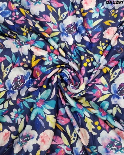 Semi Velvet Sateen Silk Digital Print Fabric
