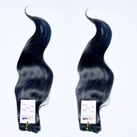 Indian Remy Cuticle Aligned Virgin Straight Human Hair Weave Bundles Machine Weft Extensions