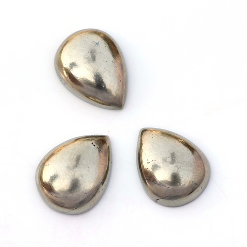 3x5mm Pyrite Pear Cabochon Loose Gemstones