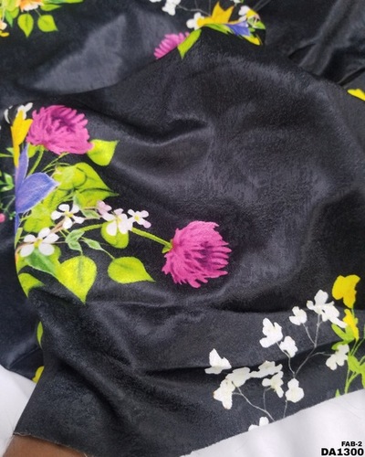 Semi Velvet Sateen Silk Digital Print Fabric