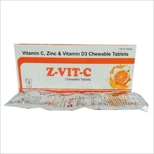 Vitamin C Zinc and Vitamin D3 Chewable Tablets