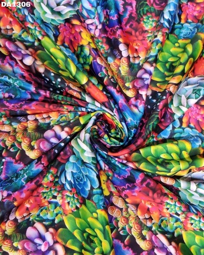 Flora Sartin Silk Digital Print Fabric