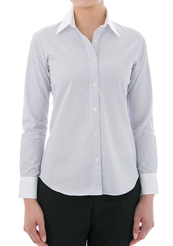 100% Cotton Wrinkle-free White Collared Dress Shirt