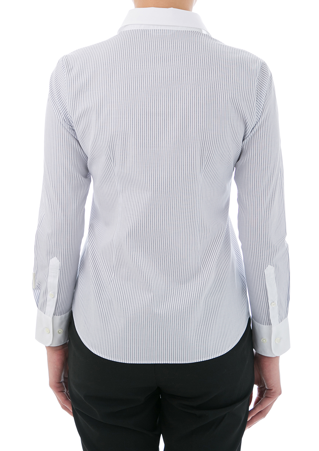 100% Cotton Wrinkle-free White Collared Dress Shirt