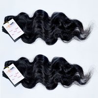 Raw Unprocessed Natural Remy Indian Body Wave Wavy Curly Human Hair