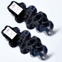 Raw Unprocessed Natural Remy Indian Body Wave Wavy Curly Human Hair