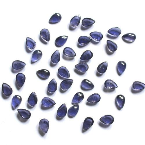 3x5mm Iolite Pear Cabochon Loose Gemstones